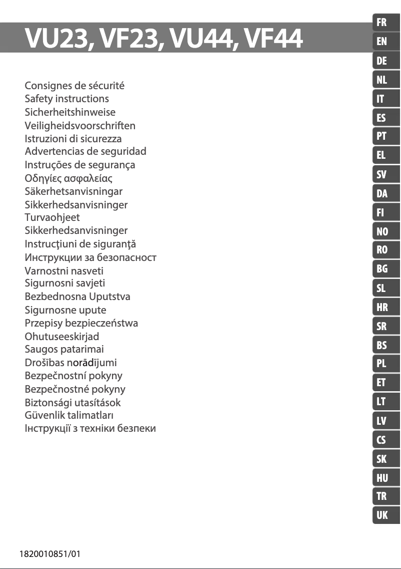 Imagen de la primera página del manual del dispositivo Essential Plus VU2310