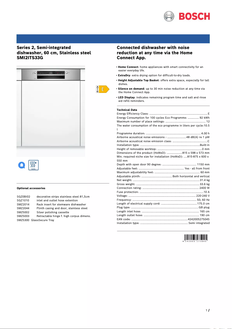 Imagen de la primera página del manual del dispositivo SMI2ITS33G