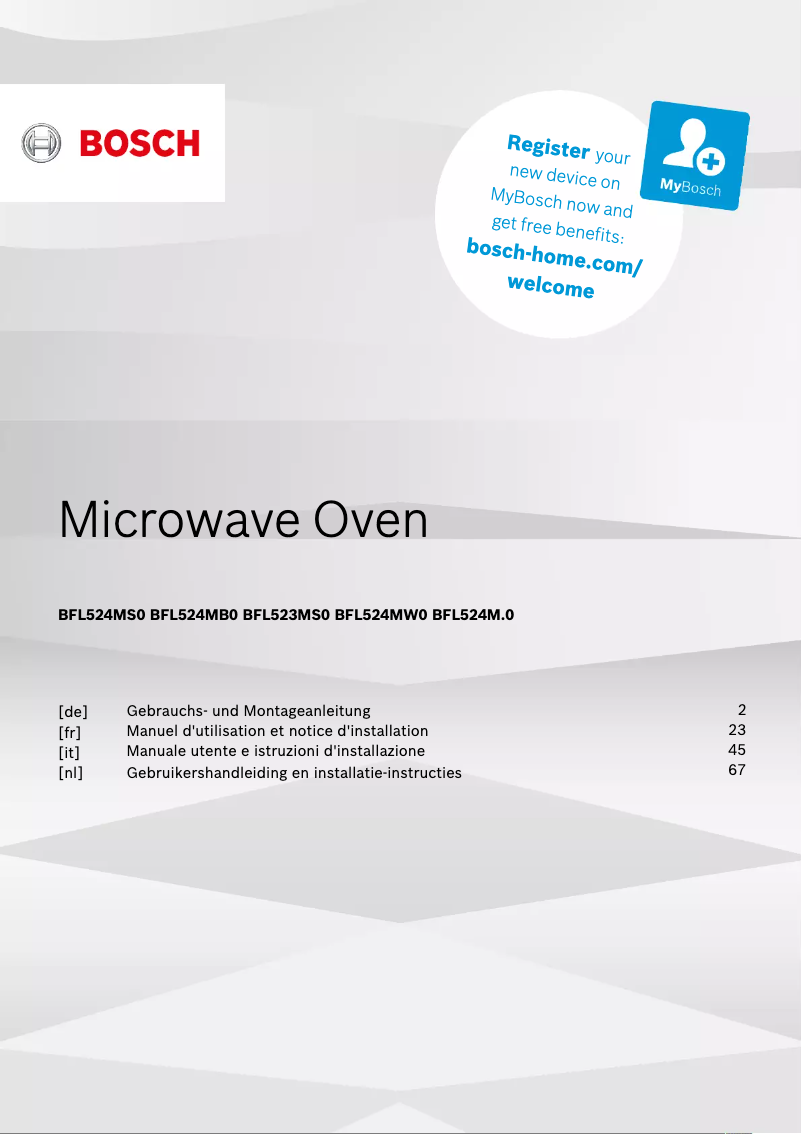 Página 1 del manual Manual de usuario Bosch BFL524MB0