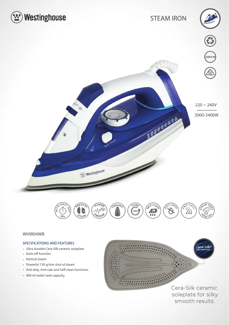 Imagen de la primera página del manual del dispositivo WHIR04WB