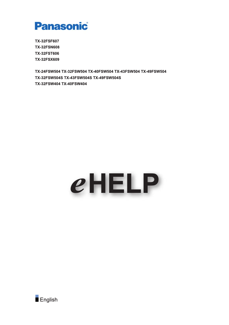 Imagen de la primera página del manual del dispositivo TX-40FSW404