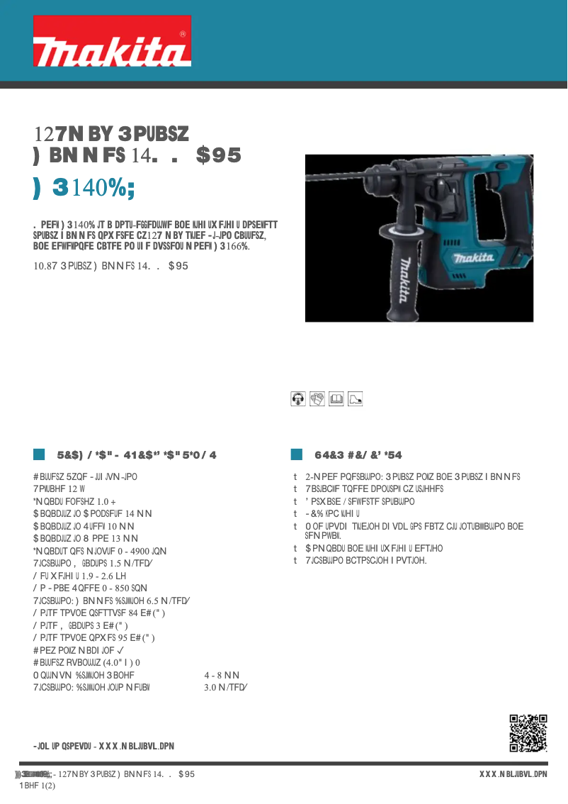 Imagen de la primera página del manual del dispositivo HR140DZ