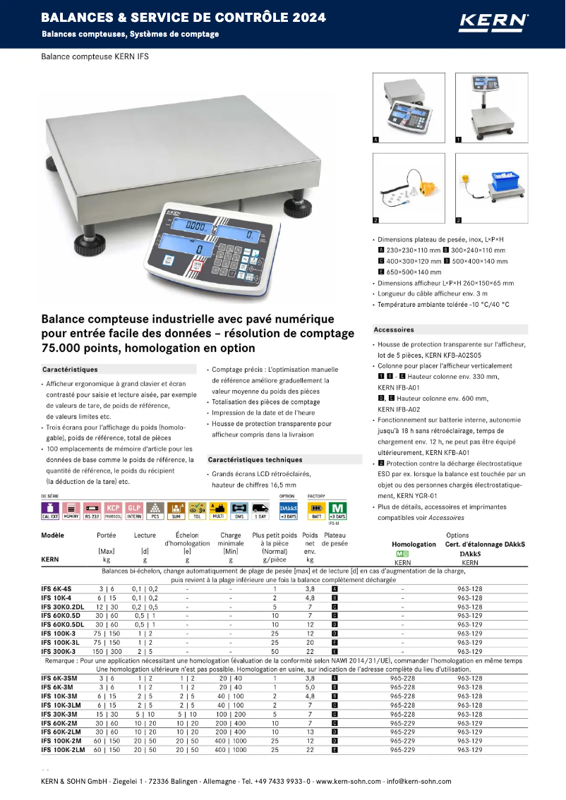 Página 1 del manual Folleto Kern IFS 10K-4