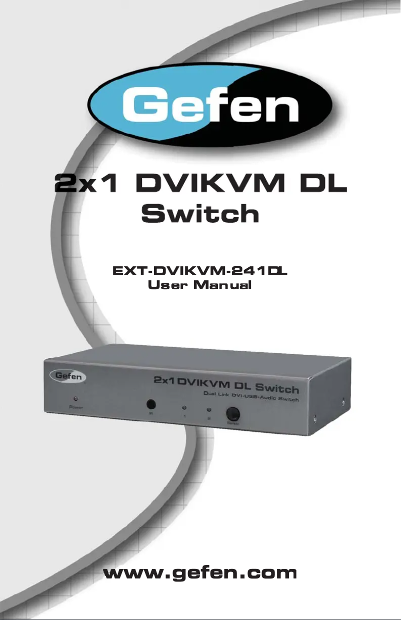 Página 1 del manual Manual de usuario Gefen EXT-DVI-241DL