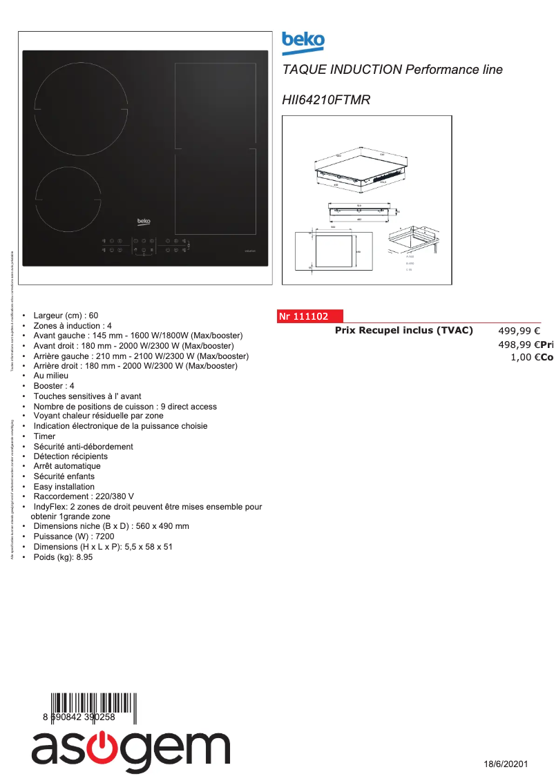 Imagen de la primera página del manual del dispositivo HII64210FTMR