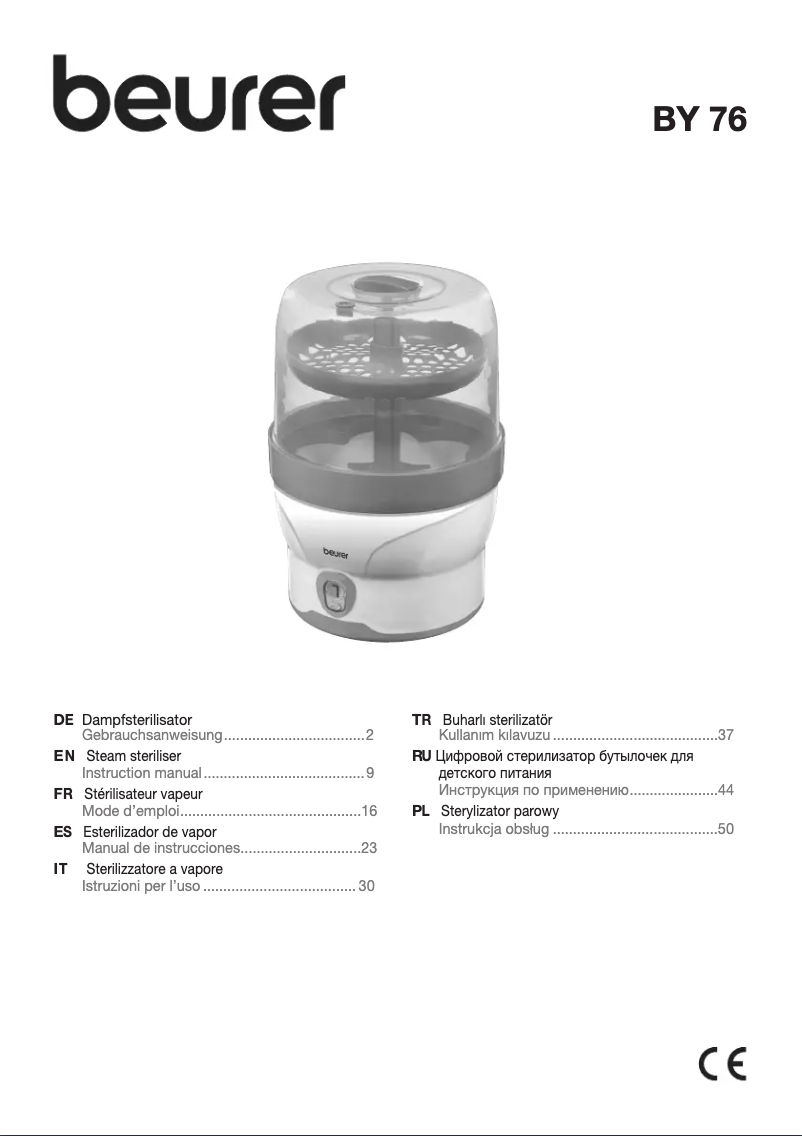 Página 1 del manual Manual de usuario Beurer BY 76