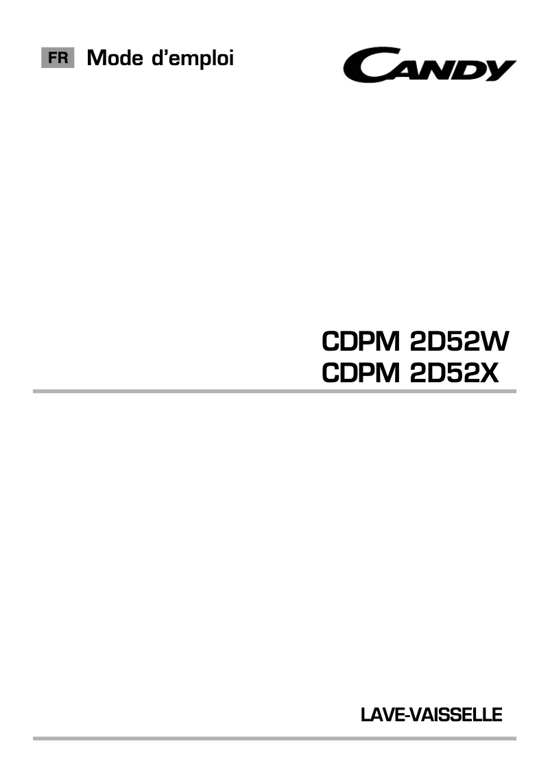 Imagen de la primera página del manual del dispositivo CDPM 2D52W-47
