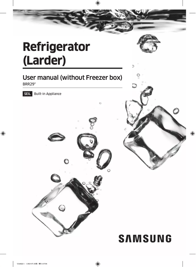 Imagen de la primera página del manual del dispositivo BRR297235WW