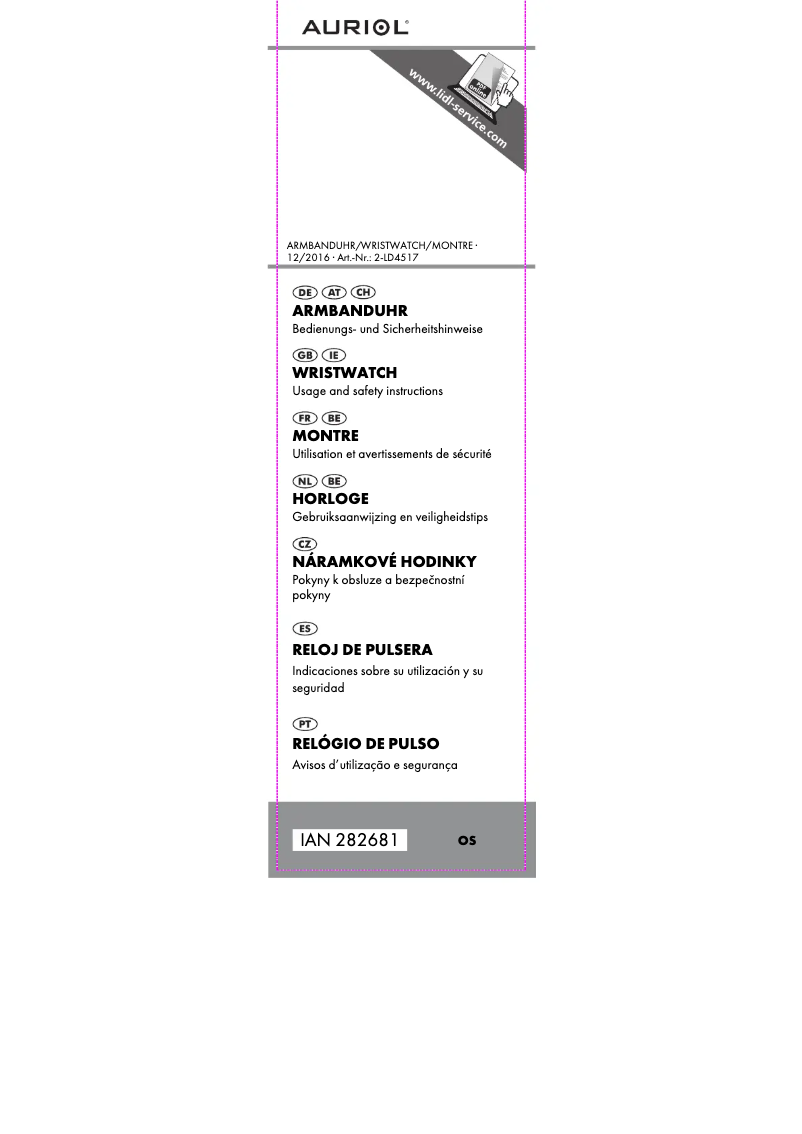 Página 1 del manual Manual de usuario Auriol IAN 282681