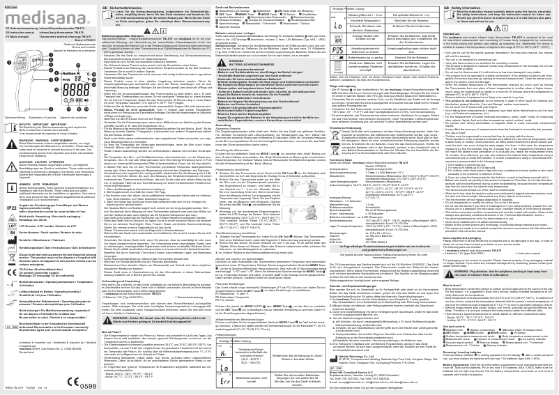 Imagen de la primera página del manual del dispositivo TM A79