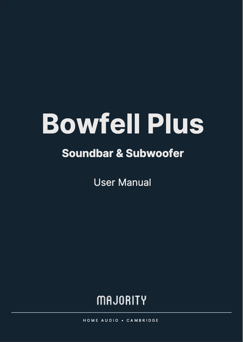 Página 1 del manual Manual de usuario Majority Bowfell Plus