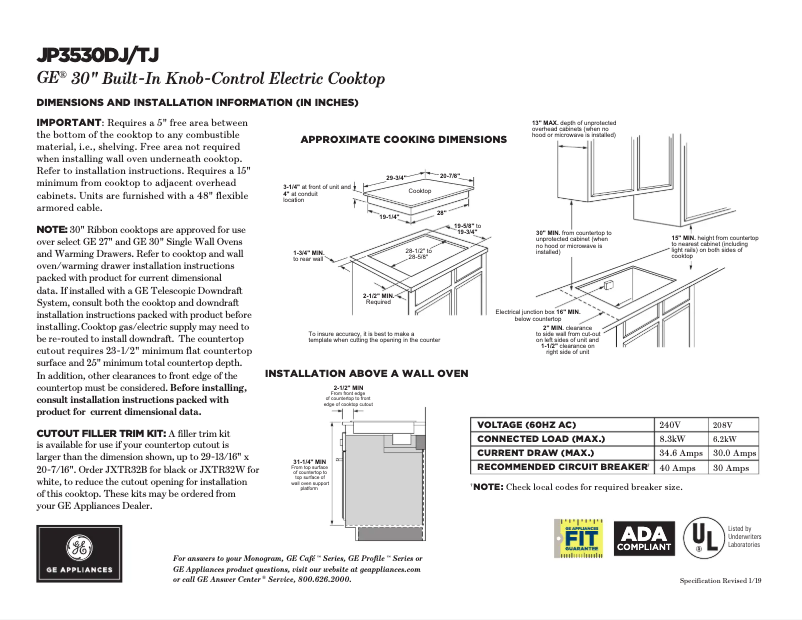 Imagen de la primera página del manual del dispositivo JP3530DJBB