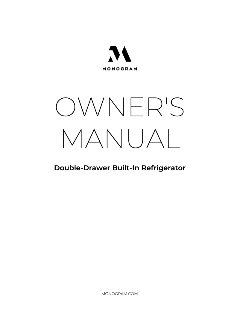 Página nº 1 - Manual de usuario Monogram ZIDS240NSS