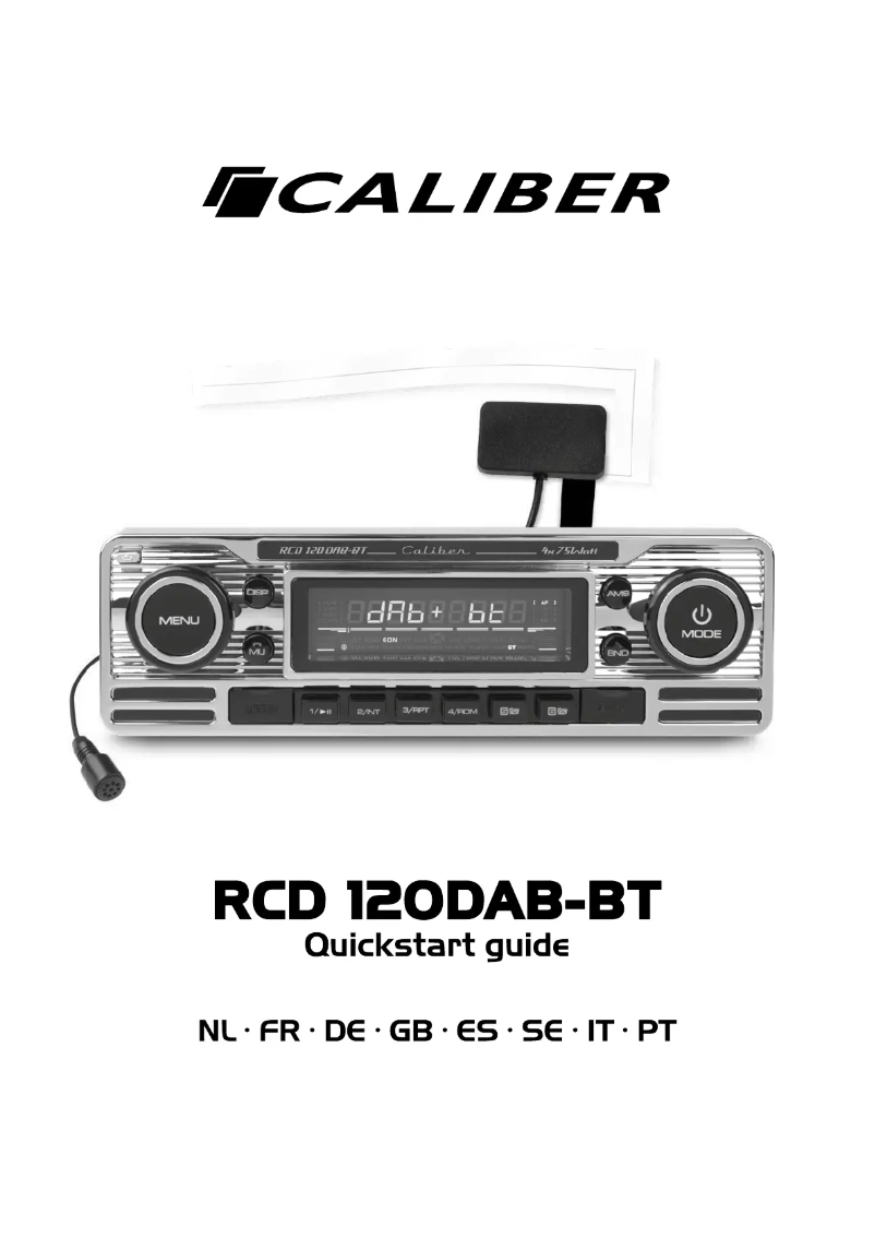 Imagen de la primera página del manual del dispositivo RCD120DAB-BT
