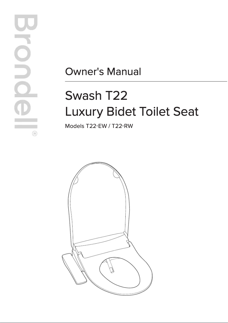 Página nº 1 - Manual de usuario Brondell Swash Thinline T22-RW