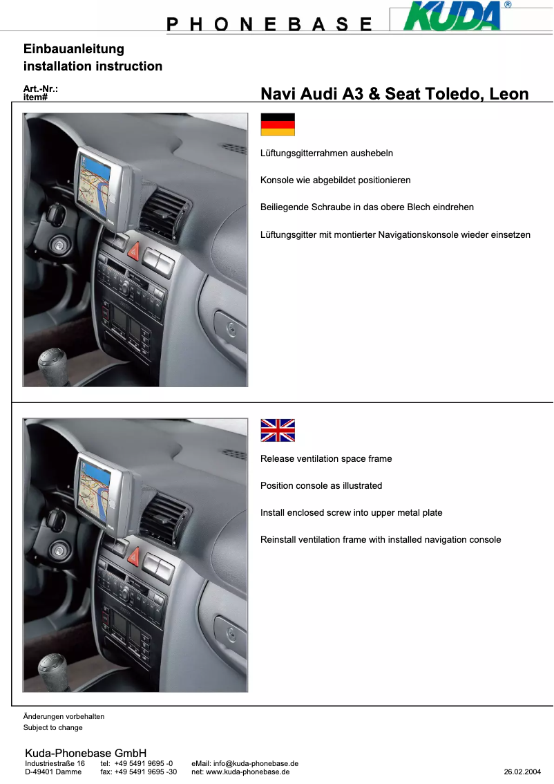 Imagen de la primera página del manual del dispositivo 293075