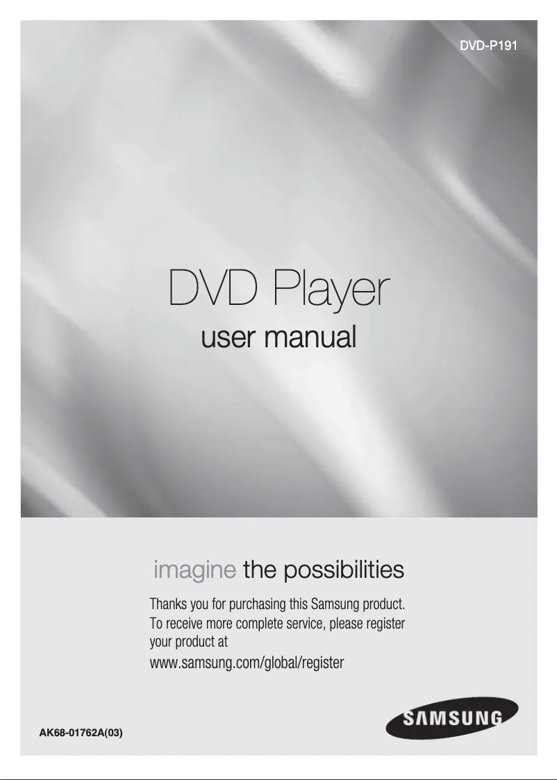 Página 1 del manual Manual de usuario Samsung DVD-P191