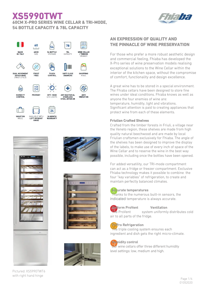 Imagen de la primera página del manual del dispositivo XS5990TWT6A