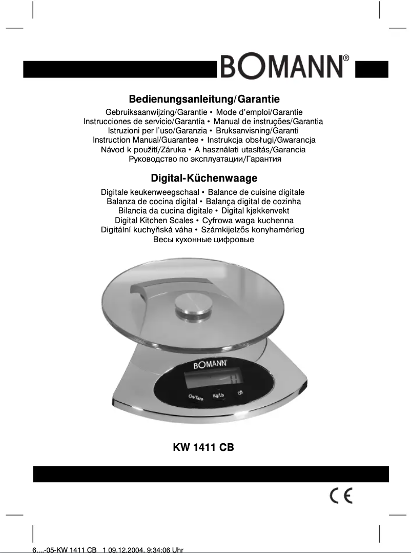 Imagen de la primera página del manual del dispositivo KW 1411 CB