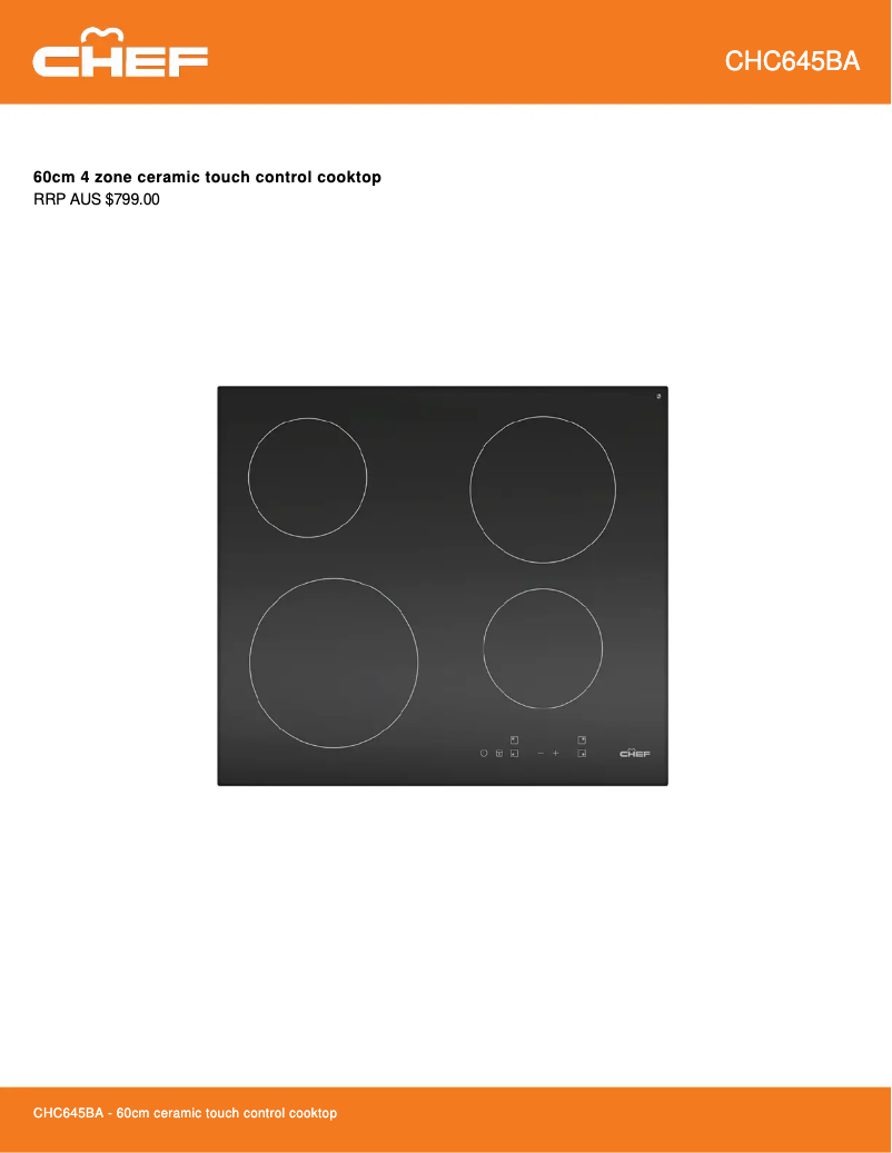 Imagen de la primera página del manual del dispositivo CHC645BA