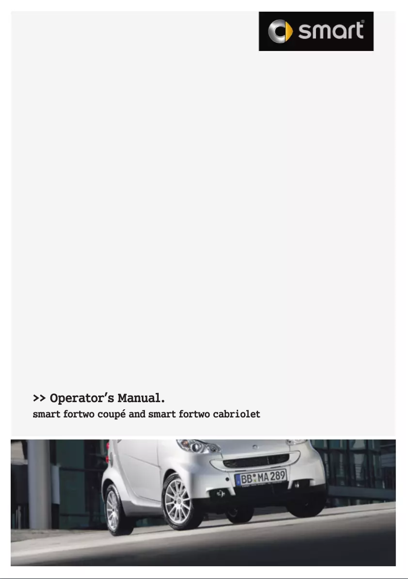 Imagen de la primera página del manual del dispositivo Fortwo (2009)