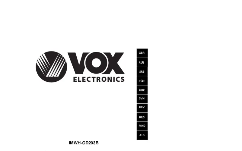 Página 1 del manual Manual de usuario VOX IMWH-GD203 B