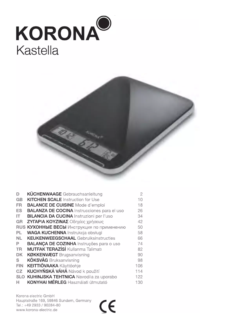 Página 1 del manual Manual de usuario Korona Kastella