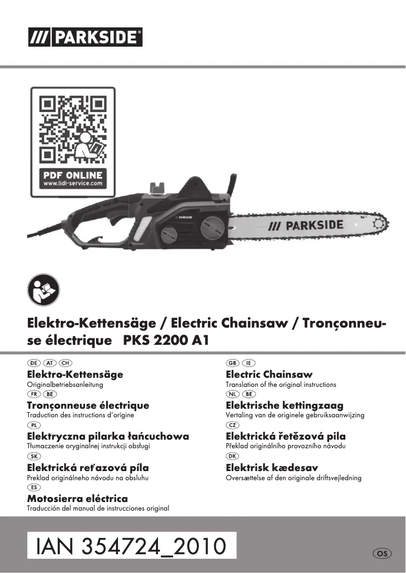 Imagen de la primera página del manual del dispositivo PKS 2200 A1