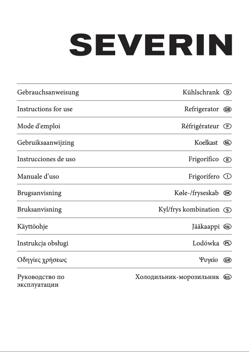 Página 1 del manual Manual de usuario Severin KS 9791