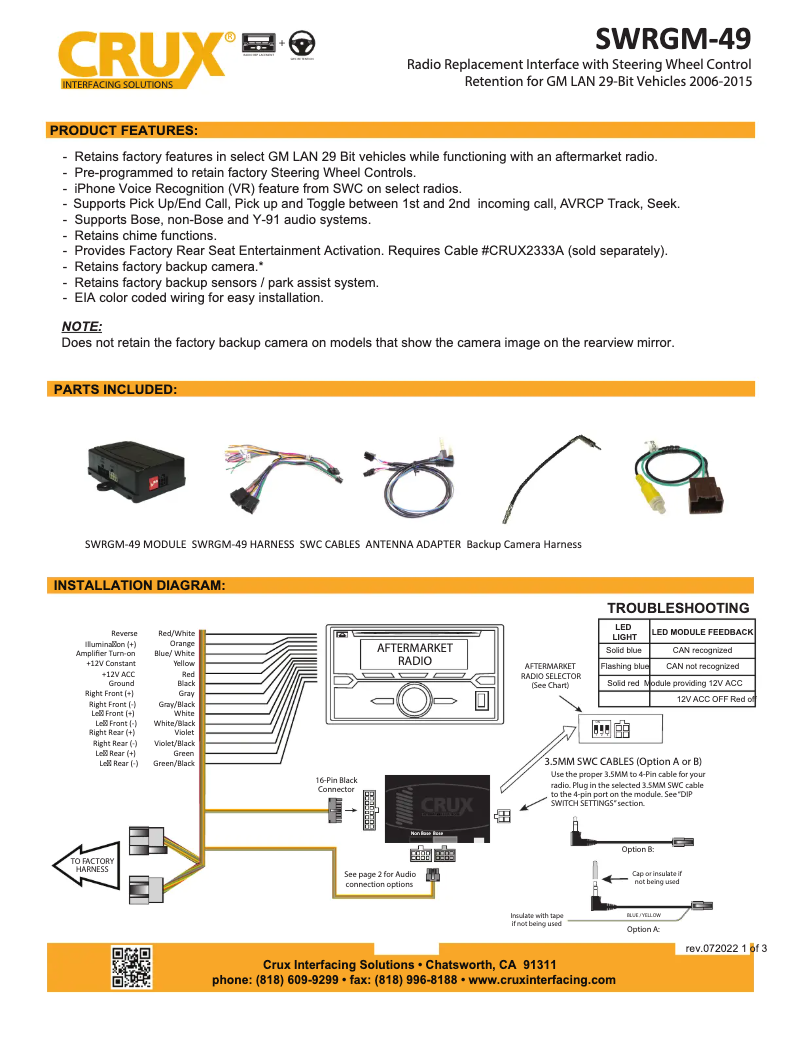 Página 1 del manual Manual de usuario CRUX CS-GM29