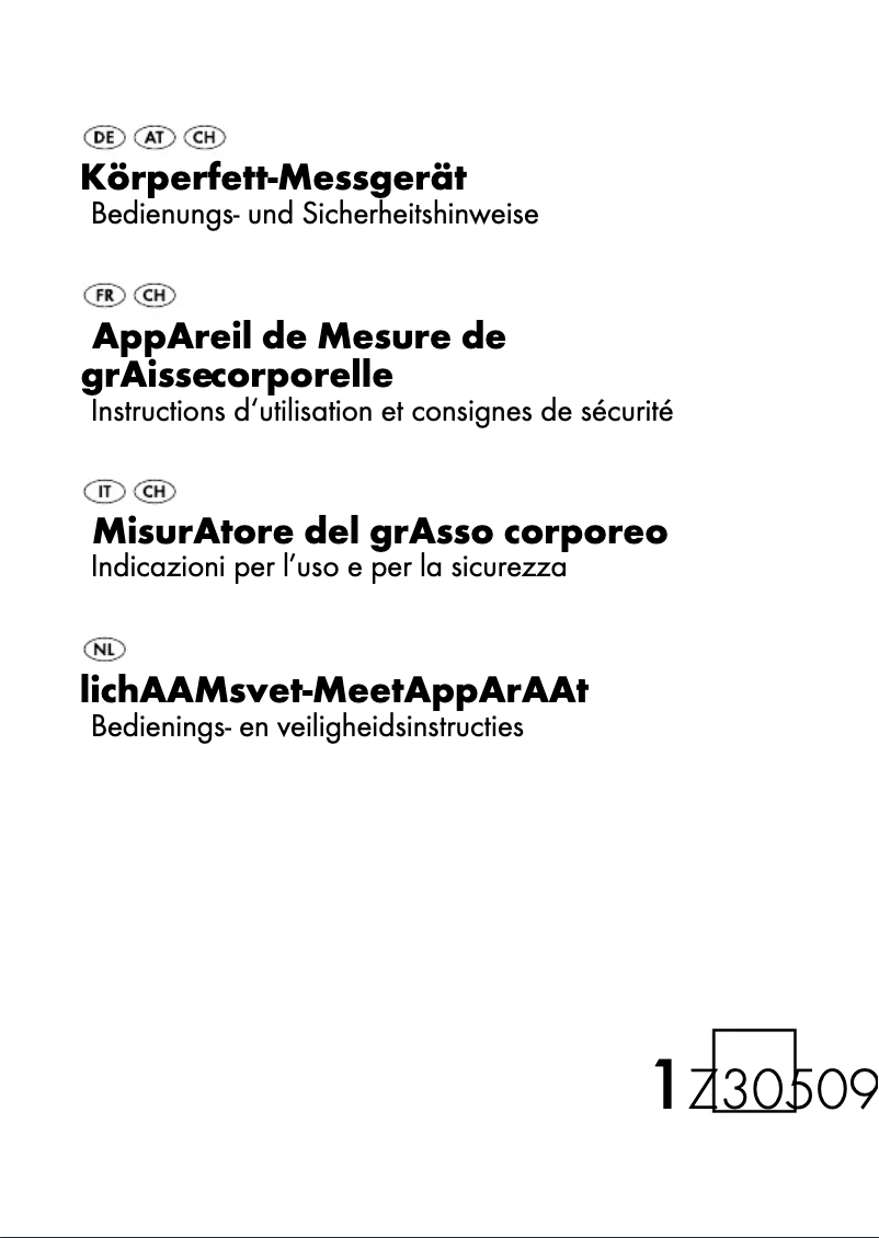 Imagen de la primera página del manual del dispositivo Z30509
