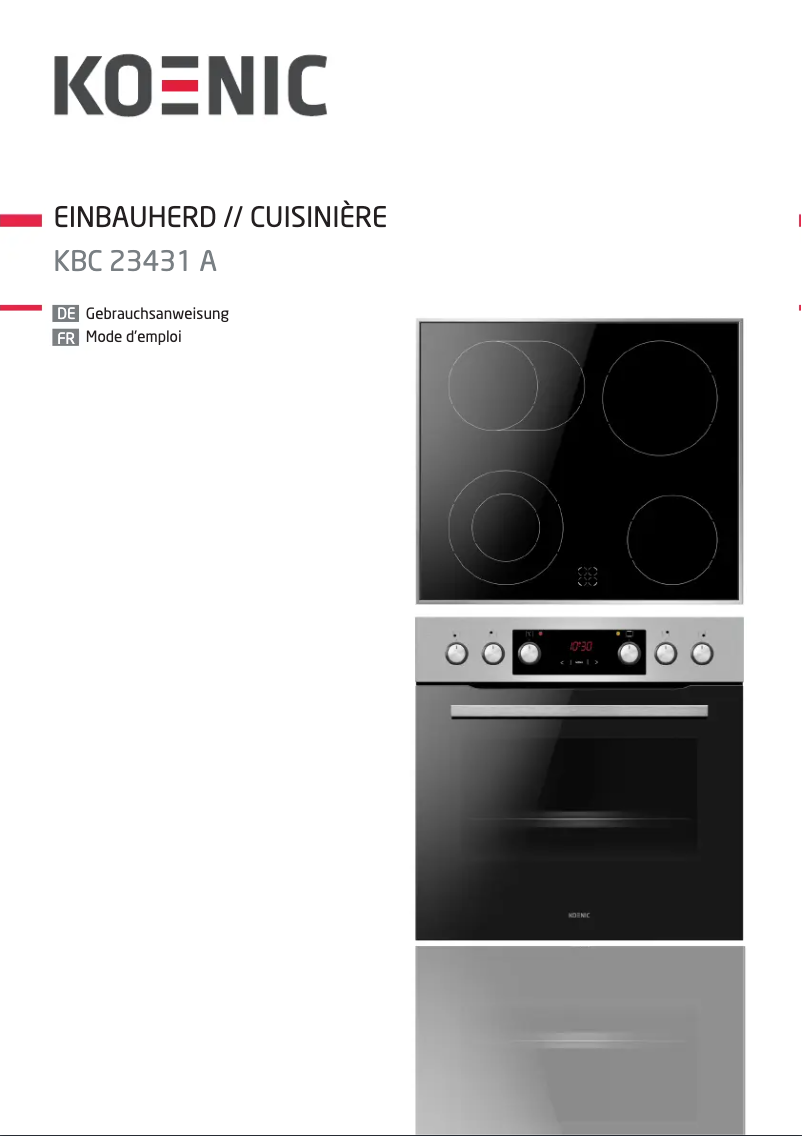 Página 1 del manual Manual de usuario Amica KBC 23431 A