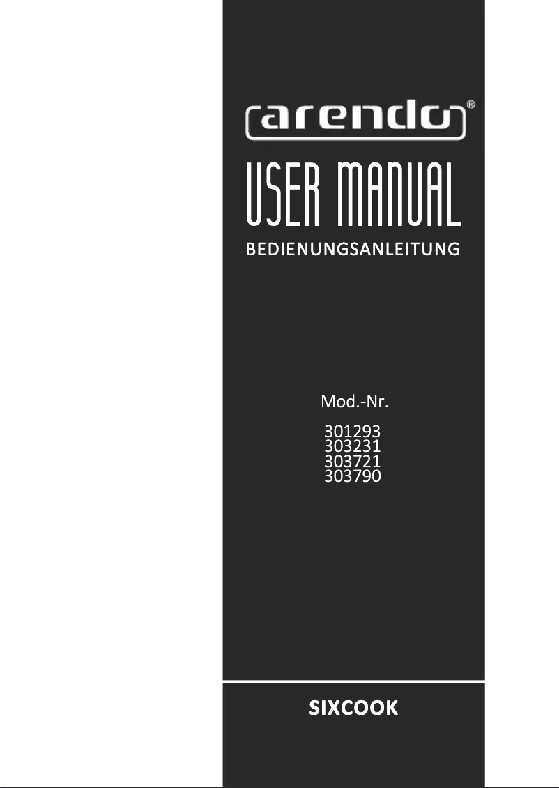 Página 1 del manual Manual de usuario Arendo Sixcook 305915
