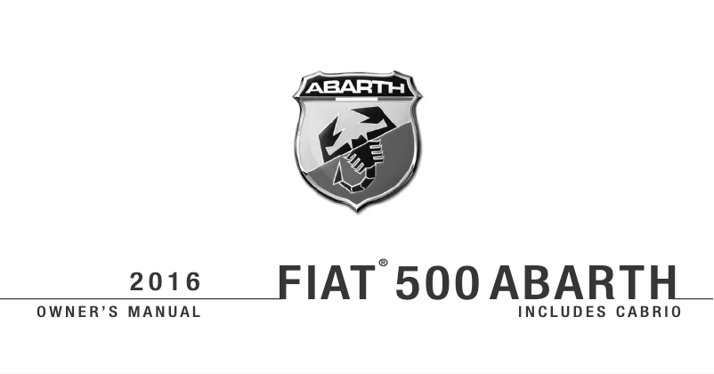 Página 1 del manual Manual de usuario Fiat 500 Abarth (2016)