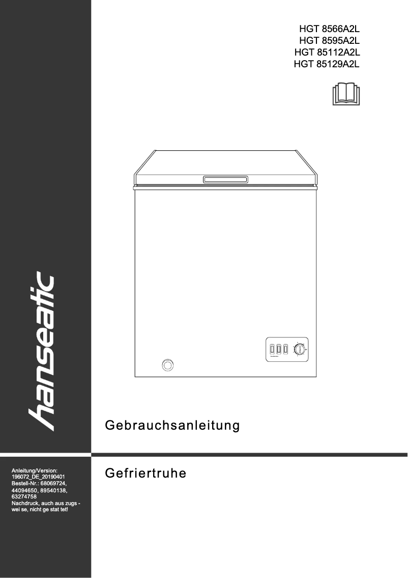 Imagen de la primera página del manual del dispositivo HGT85129A2L