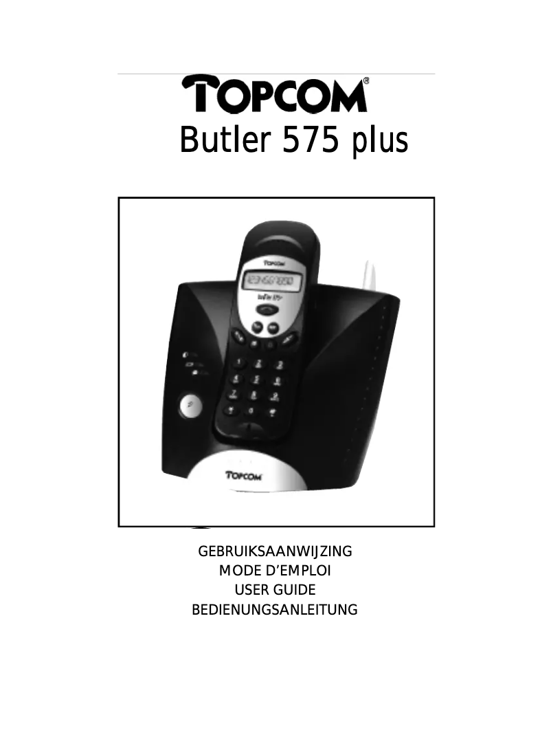 Página 1 del manual Manual de usuario Topcom Butler 575 Plus