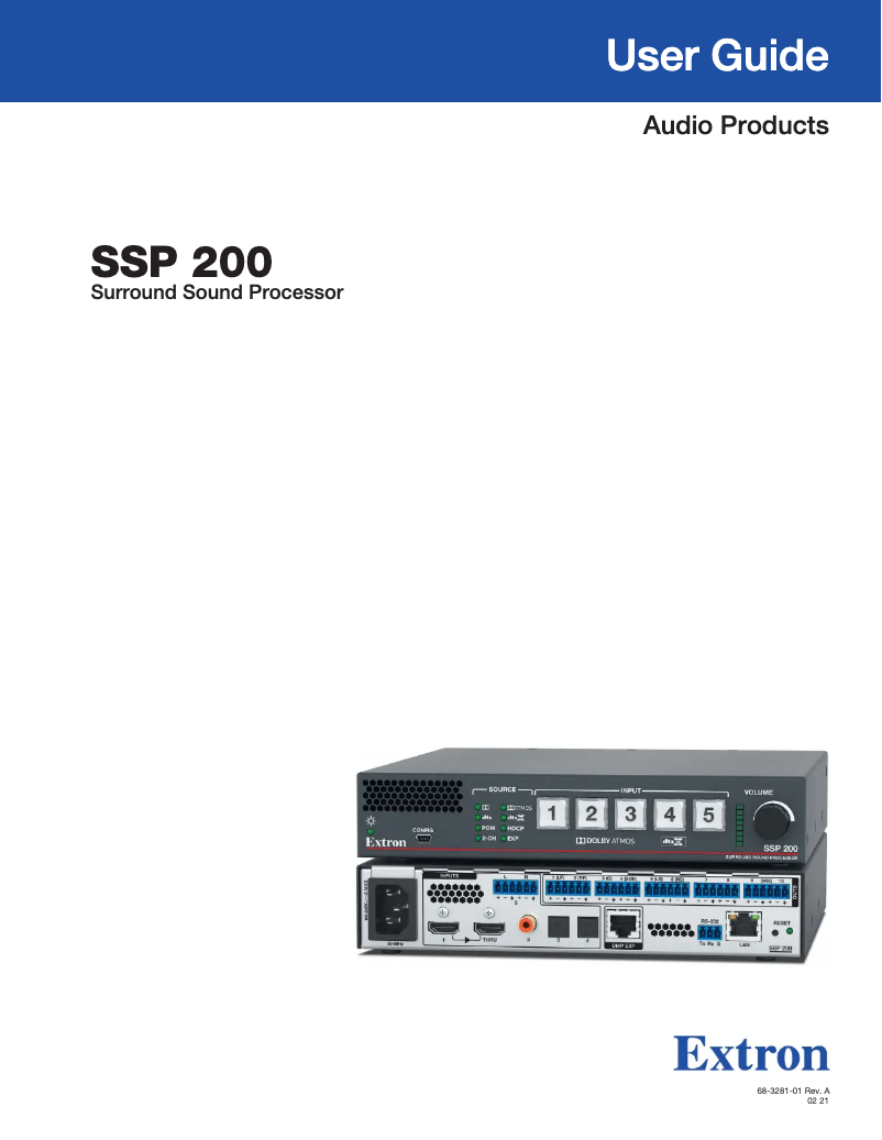 Página 1 del manual Manual de usuario Extron SSP 200