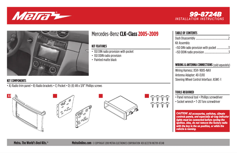 Imagen de la primera página del manual del dispositivo 99-8724B