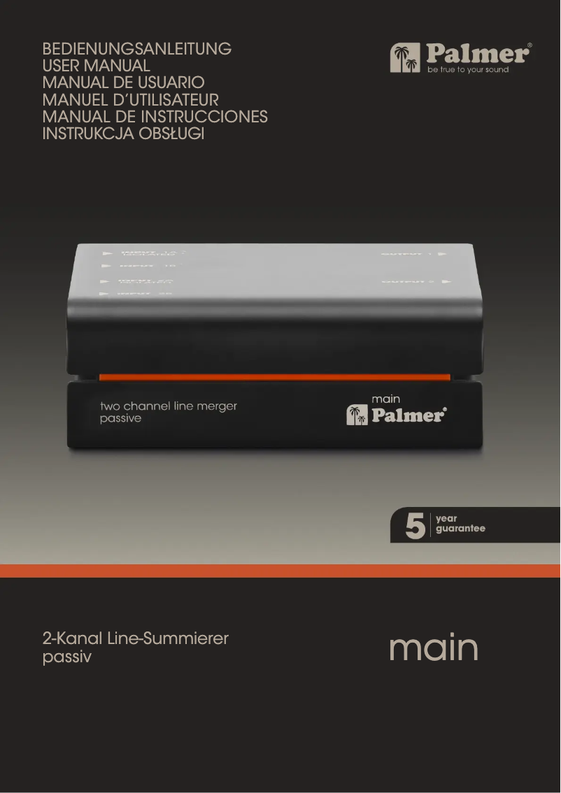 Imagen de la primera página del manual del dispositivo Main