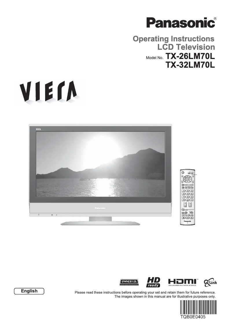 Imagen de la primera página del manual del dispositivo Viera TX-26LM70L