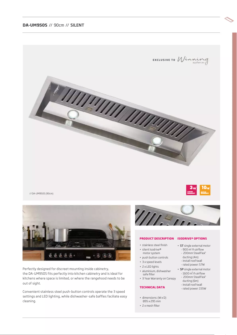 Imagen de la primera página del manual del dispositivo DA-UM950S