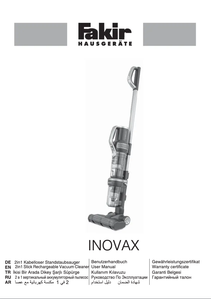 Página 1 del manual Manual de usuario Fakir Inovax