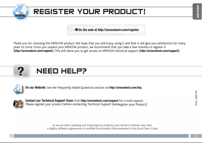 Página 1 del manual Manual de usuario Arnova 10b G2