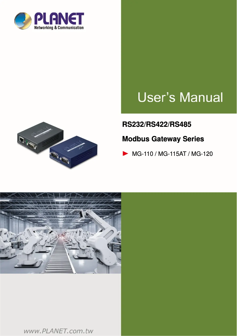 Página nº 1 - Manual de usuario Planet MG-120