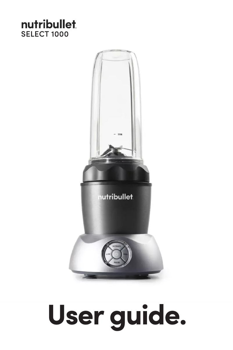 Página 1 del manual Manual de usuario NutriBullet Select 1000