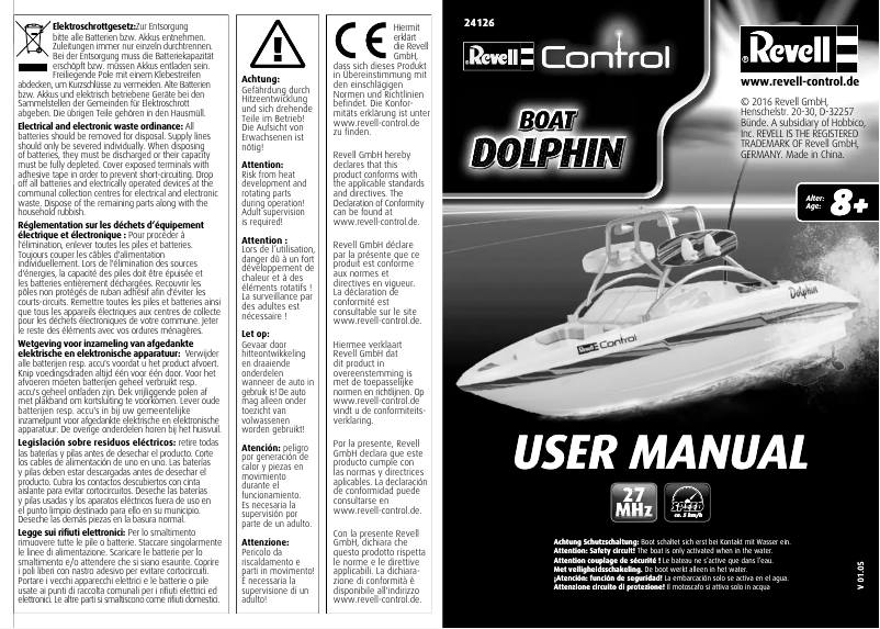 Página nº 1 - Manual de usuario Revell Speedboat Dolphin