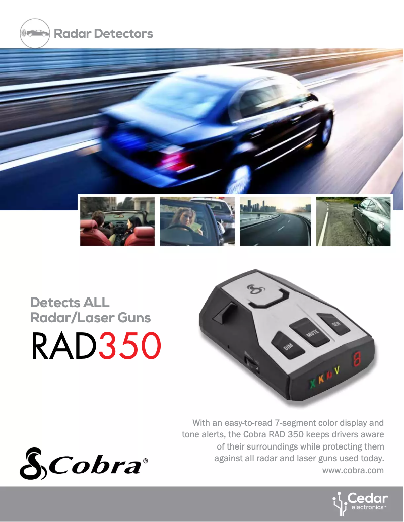 Imagen de la primera página del manual del dispositivo RAD 350