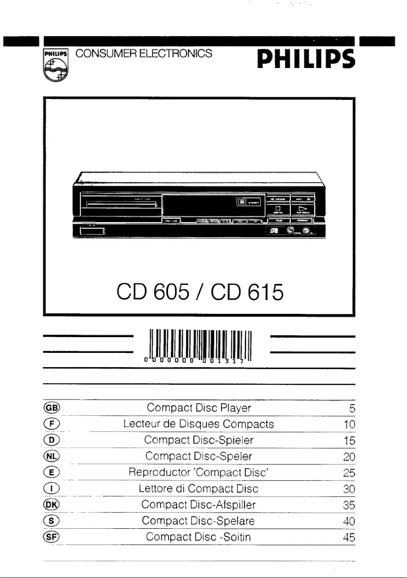 Página 1 del manual Manual de usuario Philips CD615