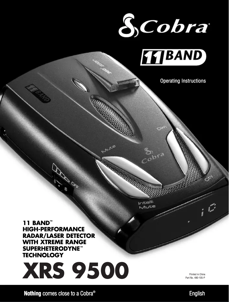 Imagen de la primera página del manual del dispositivo XRS 9500