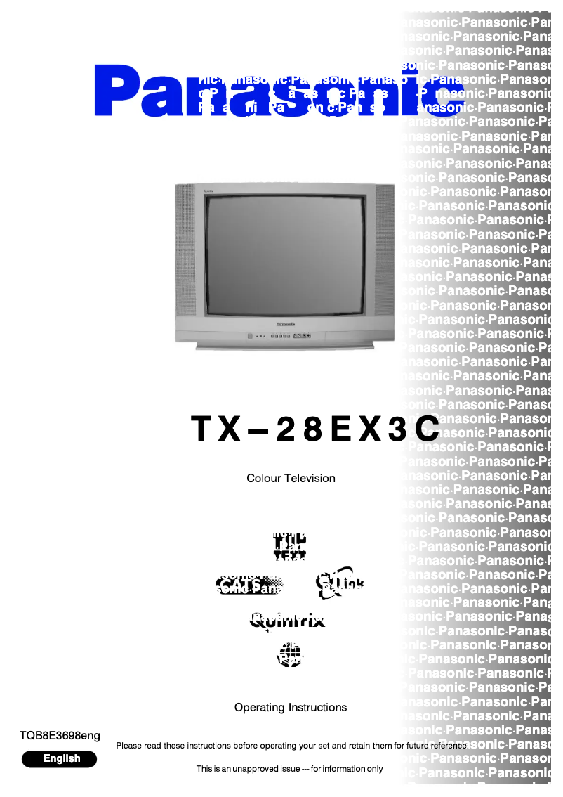 Imagen de la primera página del manual del dispositivo TX-28EX3C